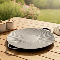 Korean BBQ Grill Pan Ridged Korean Grill Pan Round for Home Cooks