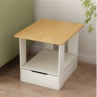 Modern Design 2-Drawer Nightstand Minimalist and design Bedside Table Space Saving Bedroom Storage Sturdy Construction for Apartment Dwellers, Students, Residents, Small areas, Dorm Room, Office
