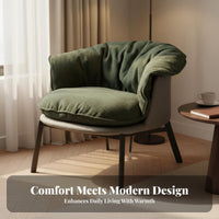 Mushroom Chair Aesthetically Inventive Design Single Sofa Chair Suede Textile Upholstered Single Sofa for Homeowners, Students, Living Room, Balcony
