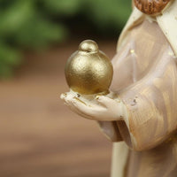 Christmas Nativity Set Artisanal Appearance Home Decor Religious Gift For Farmhouse Kitchen Tabletop FIreplace