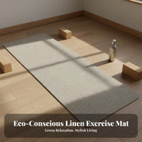 Exercise Mat Scratch Resistant linen Exercise Mat Shock Absorption Fitness Equipment for Women, Professionals, Gym, Home