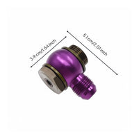 Anodized Finish 360 Degree Rotating Hose Connector Versatile Use Swivel Banjo Bolt Fitting Automotive Part for Car Enthusiasts, Fuel Systems