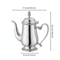 Coffee Pot with Lid Stainless Steel Timeless Coffee Pot Elegant Carafe with Lid for Tabletop Display