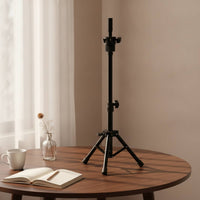 Desktop Mannequin Head Tripod Adjustable Hairpiece Stand with Clamp Compact Hairpiece Stand with Tripod Base Stable for Home Practice