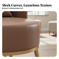 Modern Design Upholstered Barrel Chair High-Rebound Cushion Lounge Seat Thick Padding Indoor Seating Ergonomic Support for Interior Designers, Business Owners, Hotel Lobby, Reception Area, Office, Living Room