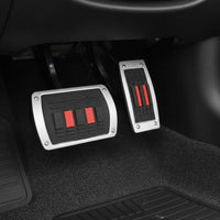 2 Pieces Metal Car Foot Pedal Covers Wear-Resistant Universal Fit Pedal Covers Easy Installation