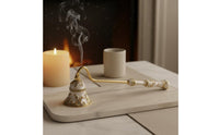 Candle Wick Smotherer Antique Finish Dome Candle Wick Smotherer Wick Quencher Elegant Design Sense of Ceremony for Lovers