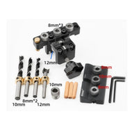 Mini 3 in 1 Doweling Jig Multi-Function 3 in 1 Drill Guide High Precision Dowel Drilling Jig Easy Alignment for Woodworkers, Carpenters, Furniture Making, Workshop