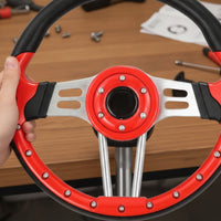 Golf Cart Steering Wheel Ergonomic Utility Vehicle Replacement Steering Wheel Textured for Enthusiasts