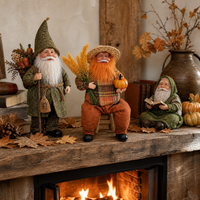 Thanksgiving Harvest Festival Gnome Doll Decoration with Pumpkin and Wheat