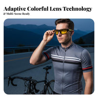 Windproof Cycling Proceed Ggles Full-Coverage Cycling Glasses Polarized Sport Sunglasses Glare-Reducing for Men, Skiing, Hiking