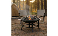 Mesh Ember Guard Screen Round Fire Bowl Grill Rack Metal Fire Bowl Flared Rim