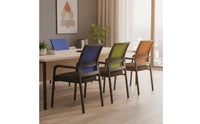 Office Chair with Mesh Back Space-Saving Stackable Chair Padded for Professionals, Students, Reception Area
