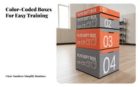 4 Pieces 4 Piece Plyometric Box Set Shock-Absorbing Stackable Bound Box Set Long-Lasting Stable for Beginners, Home Gym