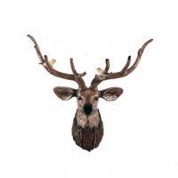 3D Sculpted Faux Deer Head Wall Mount Lifelike Deer Head Wall Decor Fade Resistant for Entryway