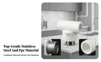 Stainless Steel PPR Tee Fitting Threaded Tee Connector Long-Lasting Plumbing Part High Strength
