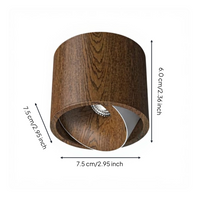 Adjustable Walnut LED Spotlight