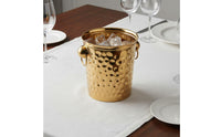 Hammered Stainless Steel Ice Bucket Easy to Gleaming Metal Champagne Bucket Cooling Stainless Steel Beverage Chiller for Restaurants, Party