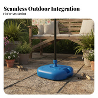 Low Profile Water Fill Umbrella Base Rounded Square Water Filled Umbrella Base Molded Handle