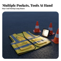 Reflective Safety Vest 360° Reflectivity High Visibility Vest Lightweight Long-Lasting for Warehouse Personnel, Warehouses