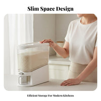 Press-Type Rice Container Airtight Closure Rice Dispenser Grain Storage Container Closure Ed Design Slim Grain Storage Bin