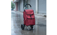 Foldable Design Folding Shopping Trolley Lightweight Aluminum Frame Wheeled Grocery Trolley with Bag Large Capacity Stair Climbing Utility Trolley Heavy Duty for Seniors, Laundry, Travel