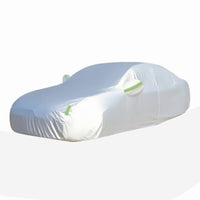 All-Season Car Cover with Mirror Pockets Sunproof Aluminum Film Car Cover Resistant Dustproof for Driveway, Seasonal Storage