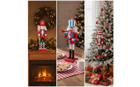 Wooden Nutcracker Figurine Holiday Nutcracker Guard Classic Tabletop Ornament for Mantel
