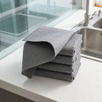 Thickened Magic Cleaning Cloth, Microfibre Cloth, Magic Wipe Bathroom Drying, Without Streaks, Lint-wicking Absorbent 5-Pack