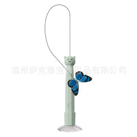 Electric Rotating Butterfly Cat Teaser with Suction Cup, Rechargeable, ABS