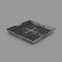 Modular Rooftop Garden Planter Box for Vegetables and Herbs, Outdoor Planter Boxes for Roof Greening, Large Plant Pot Container Set, Black 50cm Base