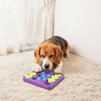 Puzzle Toy with Sliding Covers Boredom Reducer Pet Puzzle Toy IQ Training Interactive Treat Dispenser for Cats, Indoor Play