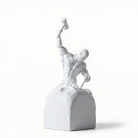 Human Figure Sculpture Minimalist Sculpture with Block Base Modern for Bookshelf