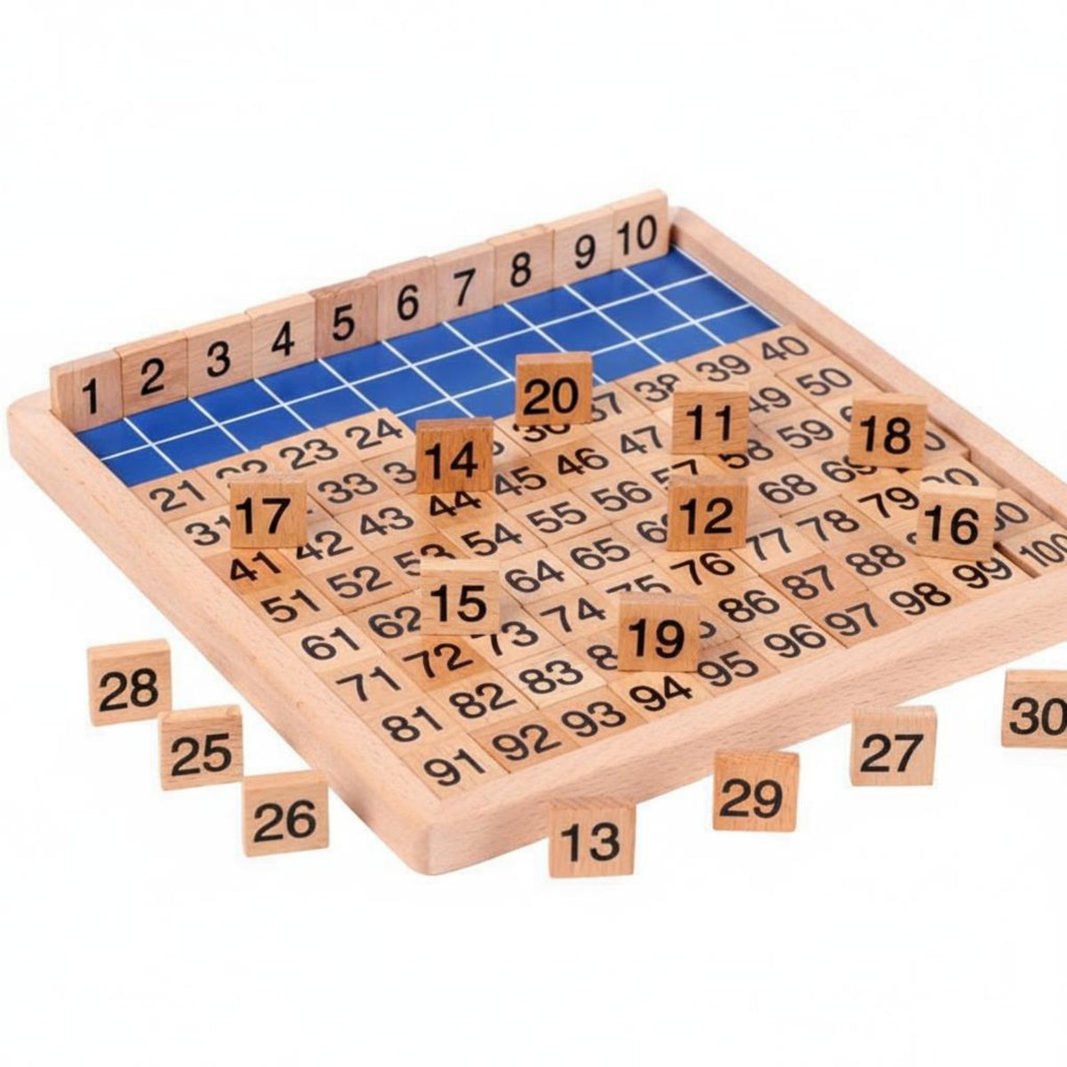Early Learning Educational 100 Board Includes Storage Bag Wooden Hundred Board Math Toy for Preschoolers, Homeschool