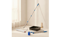 Adjustable Paint Roller Set with Tray and Extension Pole Wide Paint Roller Set with Tray Long-Lasting Tool Reusable for Ceilings