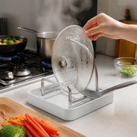 304 Stainless Steel Countertop Pot Lid Holder for Kitchen