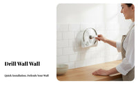 Wall Mounted Pot Lid Rack Multi-Functional Board Holder for Small Kitchens, Apartments