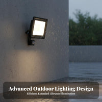 LED Floodlight Remote Control Motion Floodlight Weatherproof IP65 Waterproof Outdoor Light for Corridor, Garage, Driveway