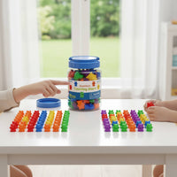 100 Pieces Transparent Counting Bears Educational Grab and Sort Counting Bears Color Sorting Playful Critter Counters for Young Children, Kindergarten