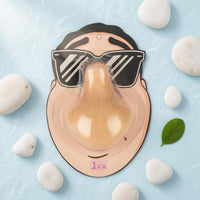 Textured Nose-Shaped Stress Toy Squeezable Silicone Press Toy Attachable Skin-Tone Stress Reliever Reusable