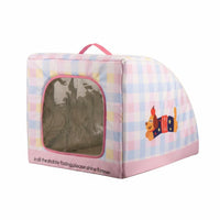 Soft-Sided Pet House Padded Cooling Pet House Transparent Window for Dogs, Cats, Indoors
