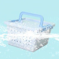Hamster Carrier and Small Pet Transport Cage, PP Travel Carrier with Fasten-on Lid and Top Handle for Small Animal Travel