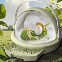 Snail Terrarium Ventilated Snail Habitat with Handle Breeding Box Transparent Terrarium with Handle Detachable for Children
