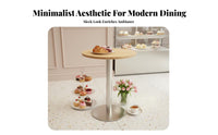 Sturdy and Long-Lasting Minimalist Cafe Table Modern Design Wood Top Dining Table Easy to Clean Commercial Furniture Stain-Resistant for Cafe Owners, Homeowners, Bubble Tea Shop, Indoors, Kitchen, Balcony