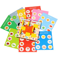 Memory Matching Board Screen Game Board with Flip-Hinged Tiles Exploratory-Style Game for Preschoolers, Kids, Playroom, Homeschool, Classroom