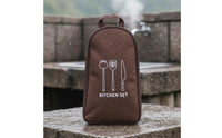 Outdoor Cooking Utensil Bag Portable Outdoor Cooking Tool Case Multi-Compartment BBQ Utensil Storage Bag for Campers
