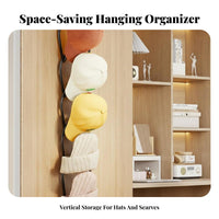Over the Door Cap Rack Space-Saving Hanging Hat Rack Multipurpose Use