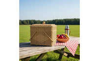 Wicker Picnic Basket Handwoven Rattan Storage Basket Versatile Wicker Storage Box for Camping, Outdoor