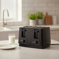 Compact Two-Slot Toaster Glossy Countertop Toaster Space-Saving Appliance Modern for Kitchen