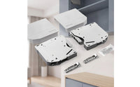 2 Pieces Hydraulic Support Mechanism Adjustable Lift up Hinge with Gentle Close Quiet Hardware for Overhead Storage